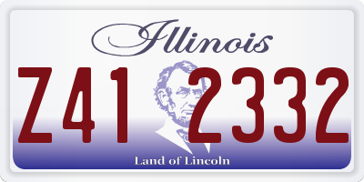 IL license plate Z412332