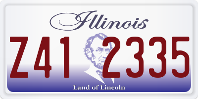 IL license plate Z412335