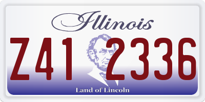 IL license plate Z412336