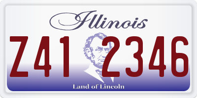 IL license plate Z412346