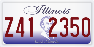 IL license plate Z412350