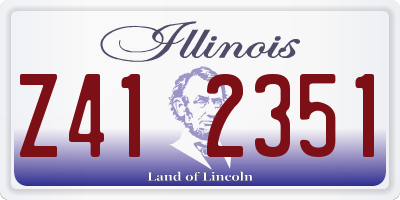 IL license plate Z412351