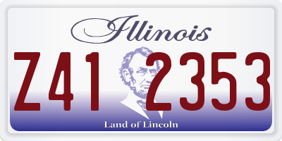 IL license plate Z412353