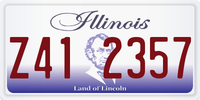 IL license plate Z412357