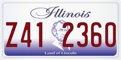 IL license plate Z412360