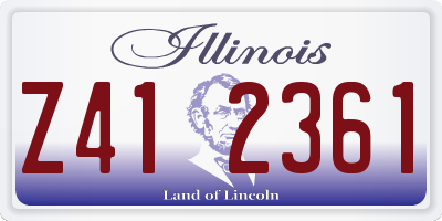IL license plate Z412361