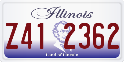 IL license plate Z412362
