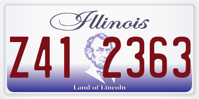 IL license plate Z412363