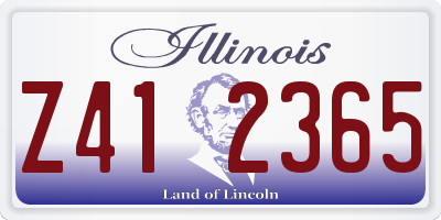 IL license plate Z412365