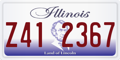 IL license plate Z412367