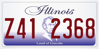IL license plate Z412368