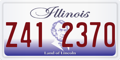 IL license plate Z412370
