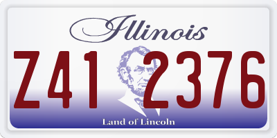 IL license plate Z412376