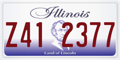 IL license plate Z412377