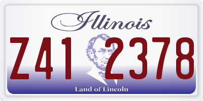 IL license plate Z412378