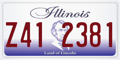IL license plate Z412381