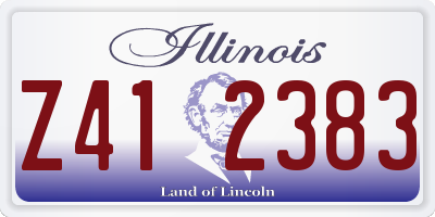 IL license plate Z412383