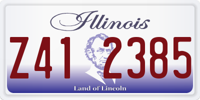 IL license plate Z412385