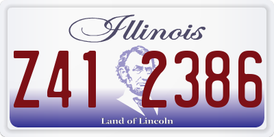 IL license plate Z412386