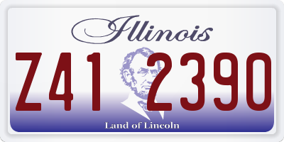 IL license plate Z412390