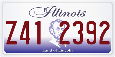 IL license plate Z412392