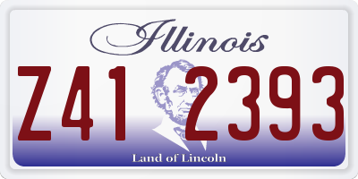 IL license plate Z412393