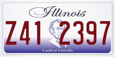 IL license plate Z412397
