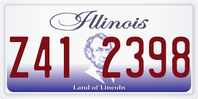 IL license plate Z412398