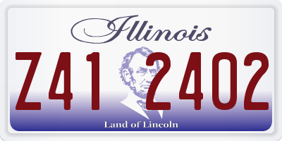 IL license plate Z412402
