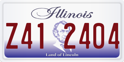 IL license plate Z412404