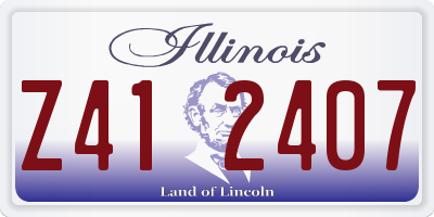 IL license plate Z412407