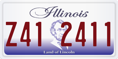 IL license plate Z412411