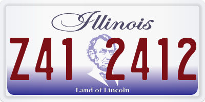 IL license plate Z412412
