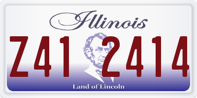 IL license plate Z412414