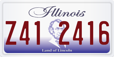 IL license plate Z412416