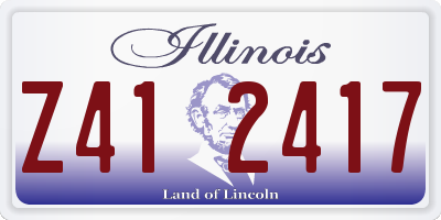 IL license plate Z412417