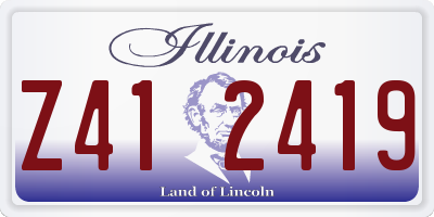 IL license plate Z412419