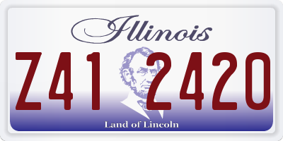 IL license plate Z412420