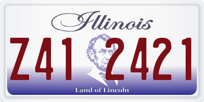 IL license plate Z412421