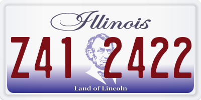 IL license plate Z412422