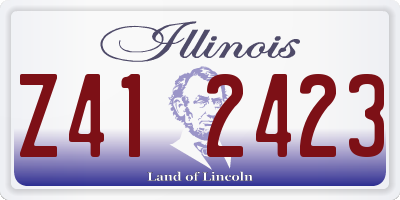 IL license plate Z412423
