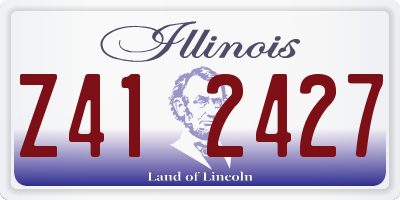 IL license plate Z412427