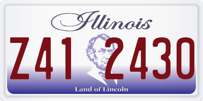 IL license plate Z412430