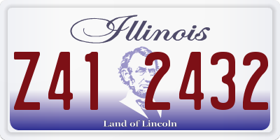 IL license plate Z412432
