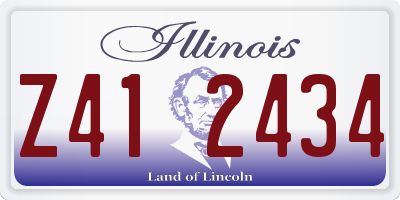IL license plate Z412434