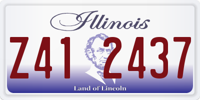 IL license plate Z412437