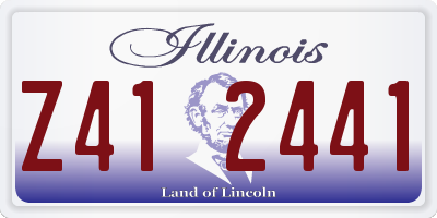 IL license plate Z412441