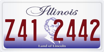 IL license plate Z412442