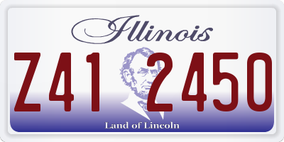 IL license plate Z412450