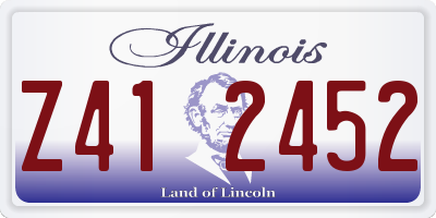 IL license plate Z412452